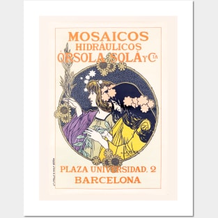 Mosaicos Hidráulicos Òrsola Solá y Cia. 1898 Posters and Art